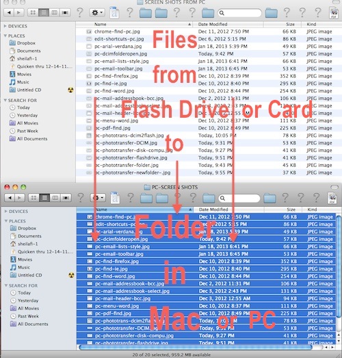 Flash Files to Mac Folder
