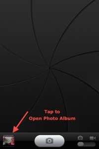 icon to open photo album in iPhone