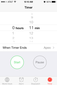 Timer on the iPhone